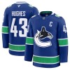 Mænd NHL Vancouver Canucks Trøje 2024-25 Fanatics Premium Quinn Hughes Blå Hjemme
